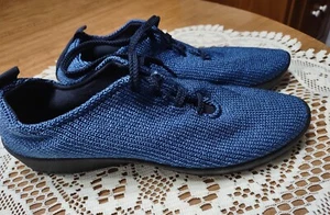 Arcopedico Womens LS Sz 41 Blue Stretch Knit Lace Up Comfort Oxford Shoes - Picture 1 of 6