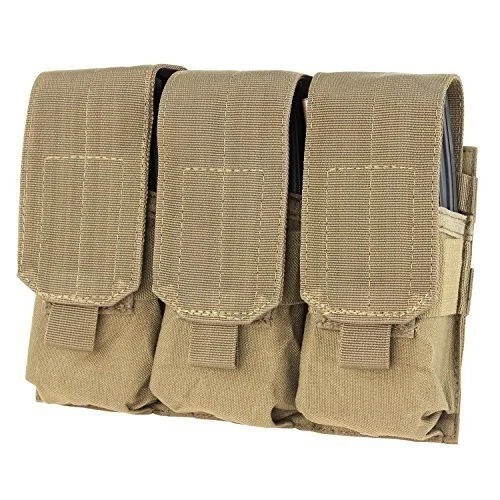 Tactical MOLLE PALS Triple .223 5.56 Mag Clip Cargador Bolsa Soporte-TAN Foto 1 de 1