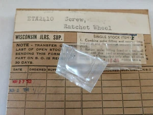 3x Vintage NOS ETA Calibre 2410 Ratchet Wheel Screws - Picture 1 of 2