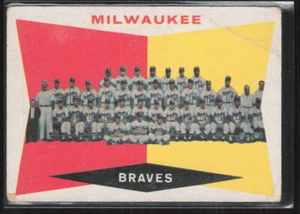 1960 Topps #381 Milwaukee Braves - Bild 1 von 2