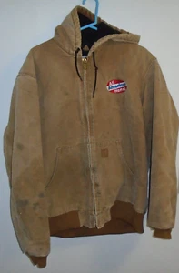 Giacca da lavoro uomo vintage Carhartt J130 BRN marrone con cappuccio taglia LT full zip marrone - Foto 1 di 11