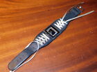 MONTRE ESPRIT Watch UHR bracelet cuir avec lacets LEATHER LEDER strap BLACK noir