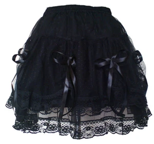 Gothic Mini Skirt Black Party Wear Halloween Victorian Size1530 - Picture 1 of 7