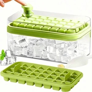 Press-Type lce Storage Box 32/64 Grid Ice Cube Molds Kitchen Gadget - Picture 1 of 18