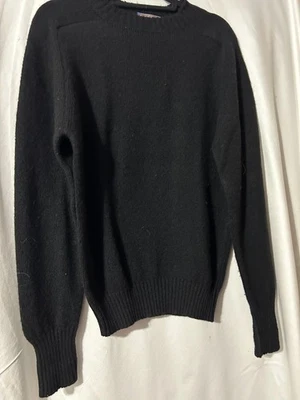 Vtg Pendleton Shetland Wool Sweater USA Crewneck Black Size M (SW19) - Image 1 of 4