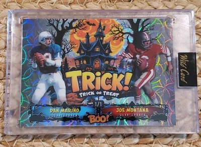 Joe Montana & Dan Marino 1/1 Truco o trato ¡Boo! Haunted Hits 2025 Foto 1 de 2