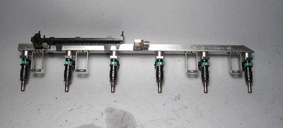 2007-2013 BMW 128i 328i N51 SULEV 6-Cyl Fuel Rail Tube with Injectors Set OEM - Image 1 of 4