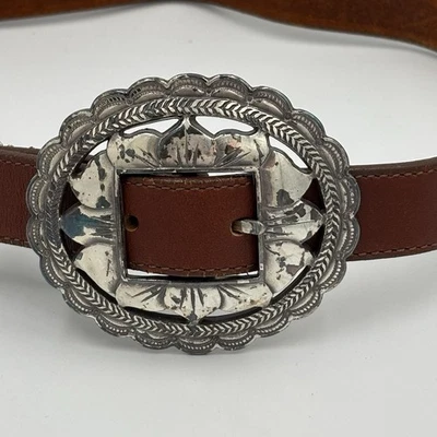 Cinturón Concho Brighton Años 90 Cuero y Girasol EE. UU. Mujer Talla Mediana LEER MÁS Foto 1 de 4