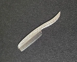Rare Vintage Simmons Bros. Sterling Silver Mustache Comb 5.8g  - Picture 1 of 17