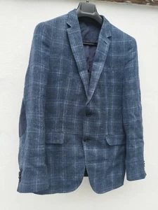 Giacca casual Hugo Boss blazer misto lana lino quadri uomo taglia UK 50 - Foto 1 di 7