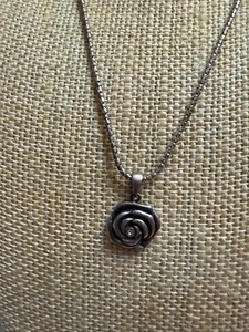 "Collar colgante de plata de ley La rosa que duró para siempre de 15""" - Imagen 1 de 7