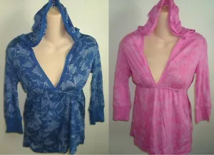 Womens AEROPOSTALE Butterfly Babydoll Lightweight Hoodie NWT #5724 - Picture 1 of 3
