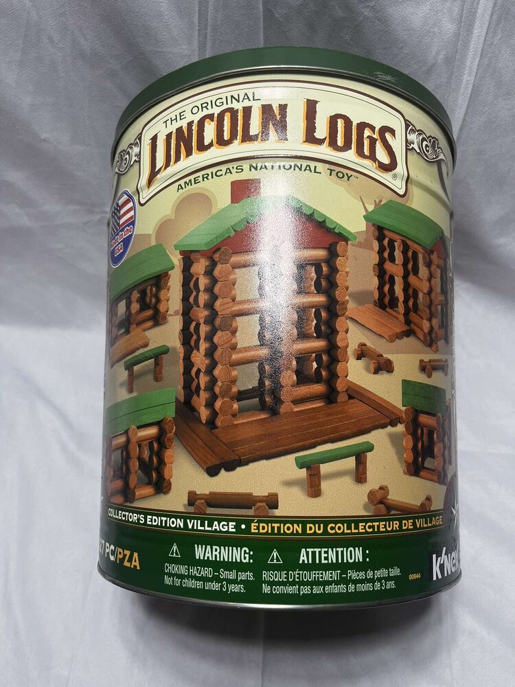 LINCOLN LOGS-Collector's Edition Village-327 Pieces-Real Wood Logs-Ages 3+