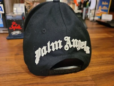 Gorra de béisbol para hombre Palm Angels negra algodón bordado logotipo talla única AUTÉNTICA Foto 1 de 4