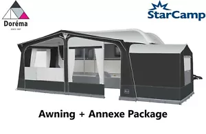 Dorema Starcamp Tourer Size 18 - 1075-1100cm Full Caravan Awning + TALL ANNEX - Picture 1 of 8