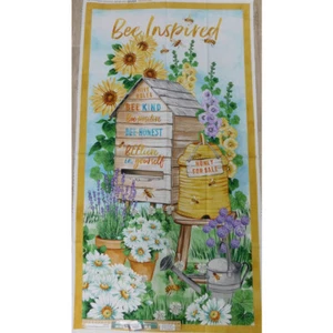 Patchwork Quilting Sewing Fabric Bee Culture Panel 61x110cm - Picture 1 of 3