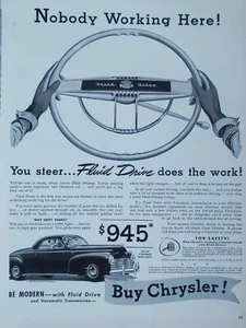 1941 vintage Chrysler print ad. Nobody working here! - Picture 1 of 1