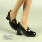 1/6 Scale Phicen, TBLeague, NT Female Platform Black Glossy Loafer Heels Ver.2