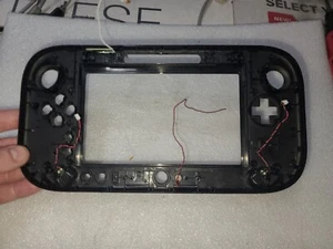 Nintendo Wii U schwarzes Gamepad NUR LEERE Frontabdeckung - nur OK Kosmetik - ALLES LESEN - Bild 1 von 13