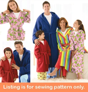 SEWING PATTERN Matching Bathrobe Robe Mother Daughter Father Son Adult Kid 3575 - Imagen 1 de 3