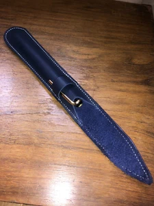 Blue leather handmade luxury fountain pen pencil case pouch Mont Blanc Kaweco - Picture 1 of 4