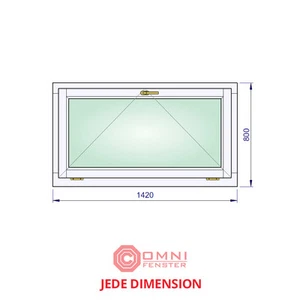 Kipp Kellerfenster 142x80 cm Holz | Fenster nach Maß für Wintergarten Keller  - Bild 1 von 1