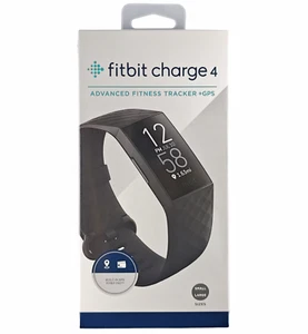 Montre connectée Fitbit Charge 4 Fitness Tracker d'activité moniteur de fréquence cardiaque noire NEUVE - Photo 1 sur 1