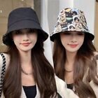 Cartoon Bear Sun Hat Double-sided Panama Hat Casual Women Fisherman Hat