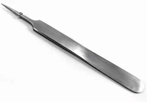 Uhrmacher Pinzette Nr. 5, 12 cm Splitter Labor Mikroskopie spitz Edelstahl - Bild 1 von 3