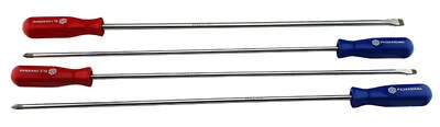 4Pc Extra Long Pozi, Phillips & Slotted Screwdriver Set From Britool Hallmark - Image 1 of 2