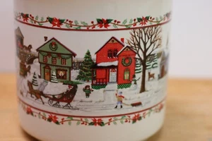 Sugar Bowl Winter Christmas Village Holly Trim by Russ - Picture 1 of 5