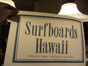 MINI TAVOLE DA SURF HAWAII vintage anni '70 ferro su t-shirt trasferimento tasca taglia/cappello NOS - Foto 1 di 2