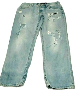 Womens Just Jeans Distressed Jeans Size 9 Button Fly Faded Blue *GC* - Picture 1 of 8