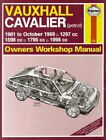 Vauxhall Cavalier 1981-88 Owners Workshop Manual, I. M. Coomber, Used; Good Book