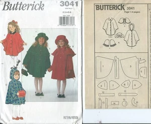 B 3041 patrón de costura Darling CAPE opcional Capucha CAPELET lindo SOMBRERO coser tallas 2~6 - Imagen 1 de 1