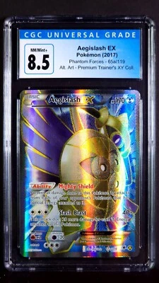 Aegislash EX Full Art 65a/119 Phantom Forces NM/Mint+ CGC 8.5 Alt/Alternate 2017 - Image 1 of 3