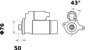 Mahle Starter Motor for Ford E-Series PICKUPS 6.0L 8-Cyl (363d) 1.06- - Onward - Picture 1 of 2