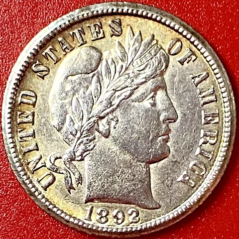1892-O BARBER DIME Cover
