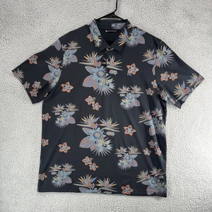 Camisa Polo Travis Mathew Para Hombres 2XL Negra Floral Golf Rendimiento Informal A4 - Imagen 1 de 7
