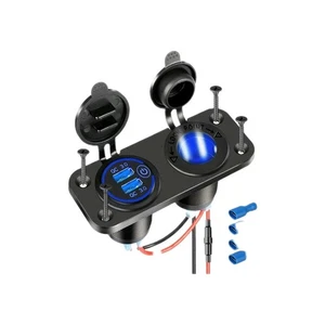 QC 3.0 USB Steckdose 12V Boot Marine Wasserdicht Zigarettenanzünder Buchse Split... - Bild 1 von 3