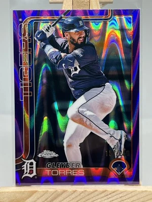 2025 Topps Chrome - Gleyber Torres #190 紫色 Raywave 折射器 /250 — 第 1/3 张图片