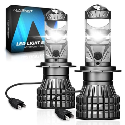 NOVSIGHT H7 LED Headlight Bulb High Low Beam Lens Projector 6500K 22000LM Canbus - Image 1 of 4
