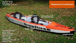 Dropstitch Kajak / Kanu - 2-Personen Schlauchboot - Shipwreck 'ArrowStream' - Bild 1 von 19
