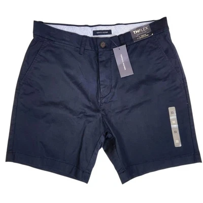 NUEVO Tommy Hilfiger Hombres TH Flex Frente Plano Informal Minimalista Preppy Pantalones Cortos EE. UU. 32 Foto 1 de 4