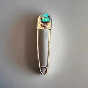 "Pin de seguridad turquesa con una rana mide 3,5""" - Imagen 1 de 7