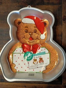 VTG Wilton Santa Bear Birthday Cake Pan 1991 Open Package New 2105-4432 - Bild 1 von 5