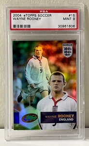 RARE-2004 ETOPPS TEAM ENGLAND RC MANCHESTER UNITED WAYNE ROONEY PSA 9 #15-(4427B - Photo 1/2