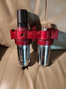 Ampro Professional Air Filter Regulator Lubricator 3/8" Burgandy - Picture 1 of 12