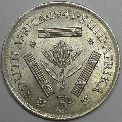 1941 South Africa 3 Pence- AU (Lot#1) - Image 1 of 2