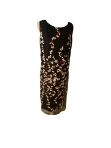 Dressy Black And White Floral Dress Ladies Women’s Floral Plus Size 14w By SLNY - Picture 1 of 11